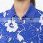 OEM women floral sublimation printing polo shirts /golf shirts formal pattern design