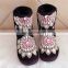 Aidocrystal wholesale new arrival handmade rhinestone fashion women half snow boots girls beautiful warm winter boots
