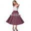 Kate Kasin Women's Vintage Fashion Grid Pattern Plaid A-Line Skirt KK000495-1