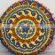 Embroidered Cotton Maxican Throw Round Pillow Cover Indian Decor Sofa Round Cushion Cover