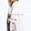 BRIGHT EMBROIDERED KIMONO Latest beach kimono soft cotton fabric embroidered kimono with fringed hem