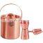 Stainless steel shaker set with gold copper plated.Boston shaker