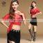 T-5161 Latest sexy 2pcs belly dance top and skirt costumes set