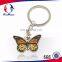 butterfly shape soft enamel metal key chains