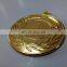 Wholesale Oliver Leaf Blank Iron Medal in Shiny gold Plating