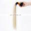 Blonde Color Virgin Brazilian Hair Ombre Hair Extension