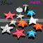 high quality cheap colorful star shape metal spike stud for jean shoe and garment