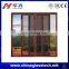 Wood Grain Color Aluminium Profile 3 Track Sliding Door with Screen