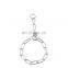 Premium poodle teddy golden retriever pet collar with chrome ring chain