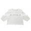 C1081Boutique kids clothing spring girl fashion lace casual white shirt