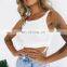 Summer Slim Render Short Top Sexy Women Sleeveless U Croptops Tank Tops Solid Black/White Crop Tops Vest Tube Top 4 Colors
