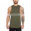 OEM logo print Muscle training Mens Drop armhole Plain cotton Tank Top