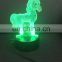 Animal Lamp 3D LED Night Light Lovely Cartoon Rabbit Multicolor Change Table Home Child Bedroom Decor Kids Birthday Gift