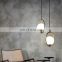 Transparent glass chandelier E27 lamp with metal+glass for home decorating