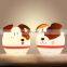Newest novelty creative bed cute cartoon animal children baby sleep led silicone dog shape tap night light lamp for kids room