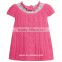 cheap washing cotton knitted pattern design autumn dress for kids girl