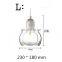 Modern Colored Clear/Amber/Smoke Decorative Glass Pendant Light E27