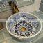 Retail Chinese Hand Paint Porcelain Blue White Ceramic Hand Wash Bathroom Basins