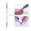 2022 Double Heads Flat silicone Nail Drill Pen Acrylic handle Dotting Pencils Nail Art Picker Pen Manicure Brush Tool