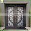 Modern decorative wrought iron front patio double entry doors