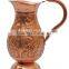 EMBOSSED COPPER WATER JUG / PITCHER