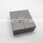 Boutique shop grey paper shoping gift bag with your own embossed silver logo