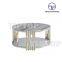 Hot Sale Design Modern Furniture Oval Living Room Table Tempered Round Glass Stainless Steel Coffee Tables