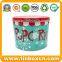 Empty 2 Gallon Metal Tin Food Container Popcorn Bucket with Lid for Christams Holiday