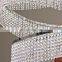Contemporary long staircase hotel pendant light luxury led large rings spiral crystal chandelier