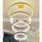 modern large lobby k9 crystal chandelier stairs lights ring circle led chandelier