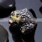 New Exclusive 2016 Black Gold Color CZ Zircon Crystals Heart Shape Women Ring
