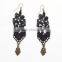 2016 new European and American trade handmade black lace earrings