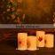 Elegant flower and maple leaf no smoking ivory LED candle