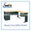 metal frame with wooden top steel office table desk