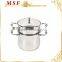 MSF-6427 Carbon Steel Pasta Pot With Strainer Pasta Steamer Set Heat Resistant Painting on Body Non Stick Coating in Pasta