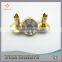 Gold Clear Crystal Rivet For Garment ,Splitted End Rivet