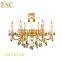 French crystal copper chandelier