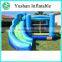Customized logo inflatable bouncy castle with water slide