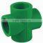 ppr pipe fitting plastic cross for water supply