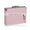 High-end Pink PU Leather Briefcase Hard Shell Case, Aluminum Attache Case Women ZYD-SM111304