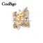Fashion Jewelry Zinc Alloy Flower Ring Imitation Pearl Ladies Wedding Party Show Gift Dresses Apparel Promotion Accessories