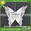 White Polyresin Star Hanging Ornament for Christmas Tree Decoration