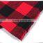 Red and black checks 100 cotton woven yarn dyed fabric, in stock