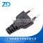 Soviet-style power cord with plug socket
