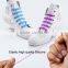 Hot -selling colorfull rainbow shoelaces, no tie shoelace,silicone lazy shoelaces