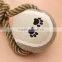 pet rope toy with tennis ball