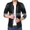 Latest slim fit men pu leather jacket