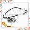 Wholesale Alibaba Fashion Jewelry Black Leather magisterial Lion Pendant changeable Necklace