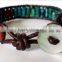 Beaded Leather wrap bracelet - blue turquoise stone with button clasp