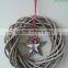 wicker wreath with stars and ribbon for christmas (S38-5091-35S)